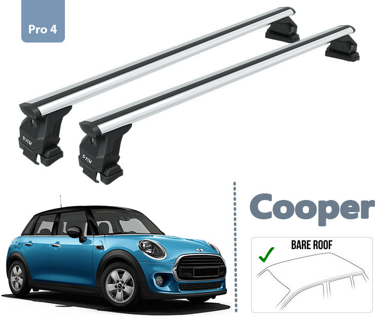 For Mini F55 Cooper Roof Rack System Carrier Cross Bars Aluminum Silver Pro 4 2014- Up For Mini F55 Cooper Roof Rack System Carrier Cross Bars Aluminum Silver Pro 4 2014- Up